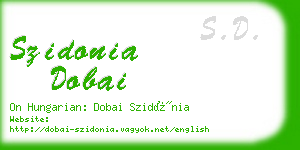 szidonia dobai business card